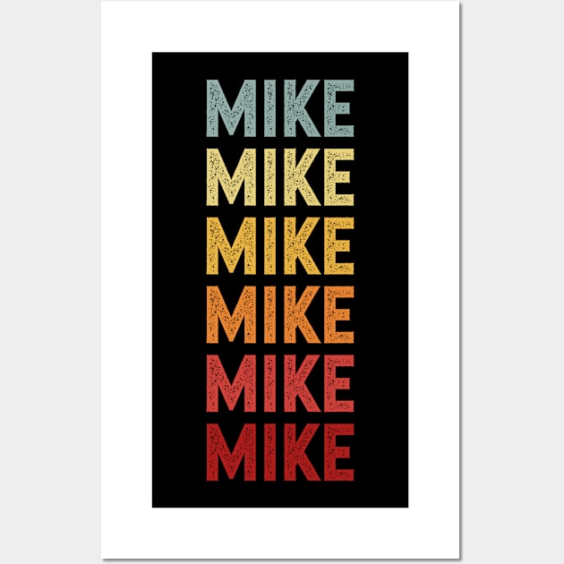 Mike Vintage Name Gift Wall Art by CoolDesignsDz